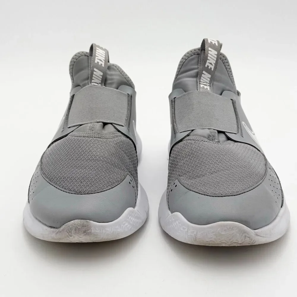 Nike Flex Runner 3 Wolf Gray White Slip-On Sneakers - US Kids Size 6.5Y / EU 39